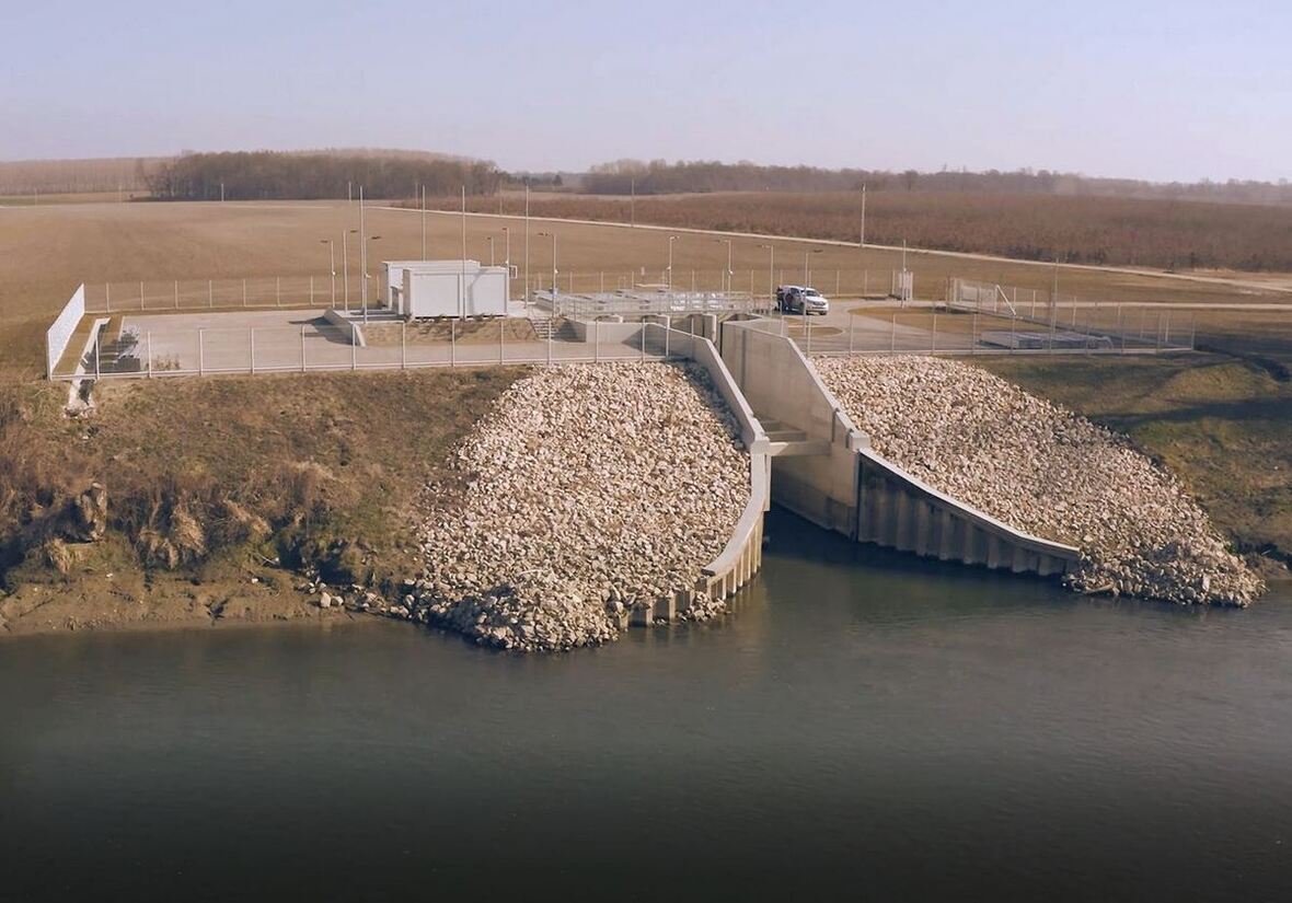 Vízkivételi mű Drávagárdonynál