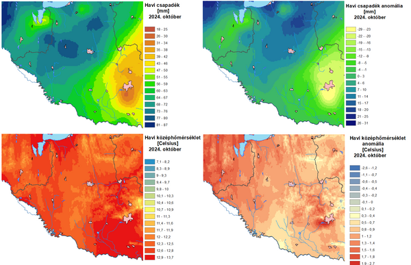 2024. október havi csapadéktérkép